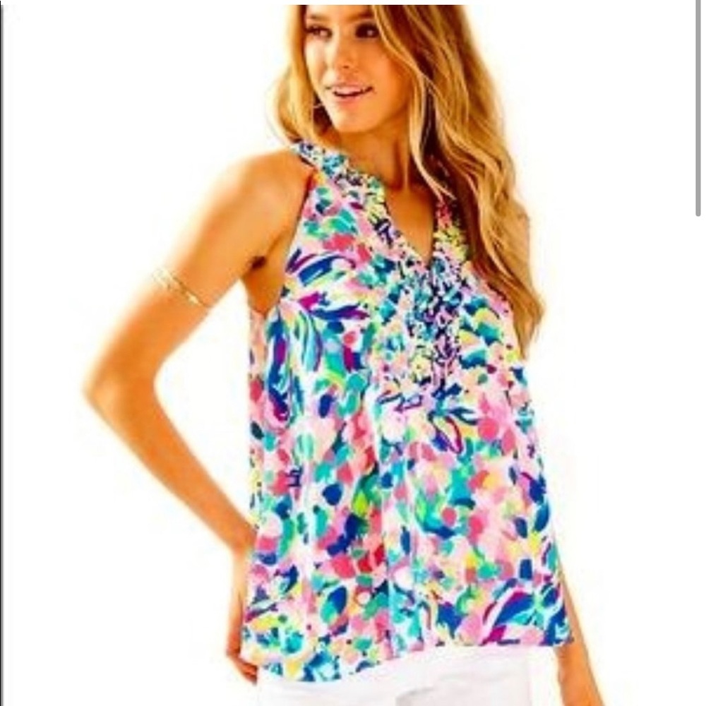Lily Pulitzer Confetti print top XS